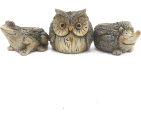 Hedgehog Owl Frog Planter