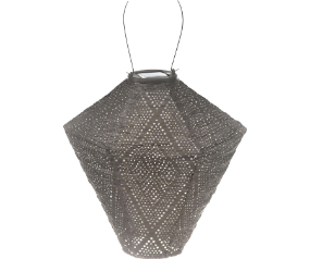 Diamond Ikat Lantern Taupe