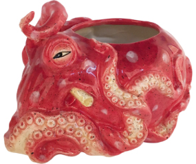 Red Octopus Planter