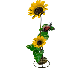 Sunflowers On Rock W/ladybug
