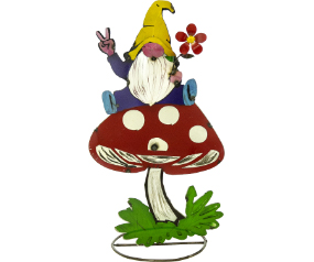 Gnome On Mushroom Large..