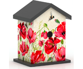 Zest Birdhouse Poppies & Bees