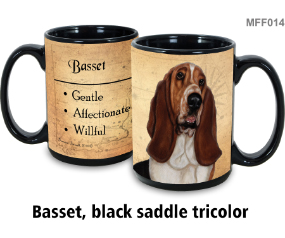 Basset Brown/White Mug