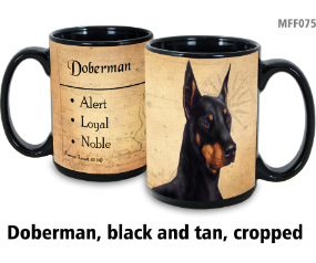 Doberman Black Cropped Mug