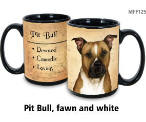 Pit Bull Brown/White Uncropped