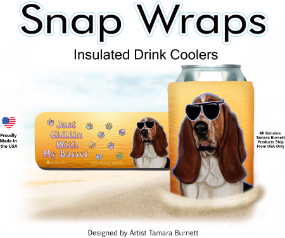 Basset Brown/White Snap Wrap