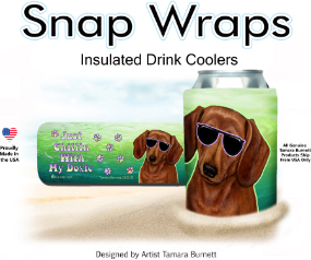 Dachshund SH Red Snap Wrap Can