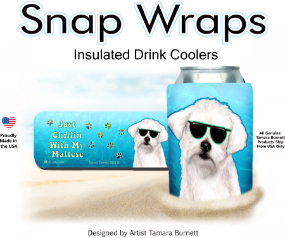 Maltese White Snap Wrap Can