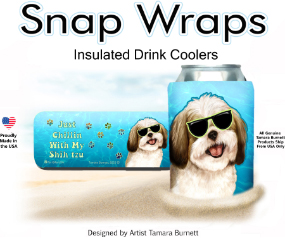 Shih Tzu Gold/White Snap Wrap