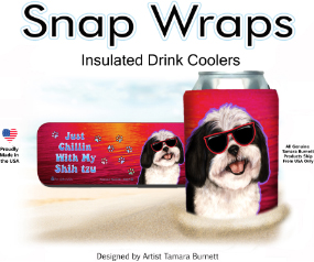 Shih Tzu Black/White Snap Wrap