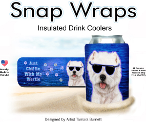 Westie Snap Wrap Can Cooler