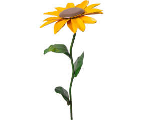 Set Of 6 Sunflower Stakes