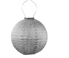 Round Lace Lantern Silver
