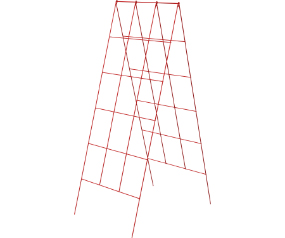 46 X 18 A Frame Trellis, Red