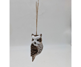 Hand Carved Hanging Owl Wood