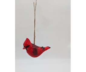 Hand Carved Hang Cardinal Wood