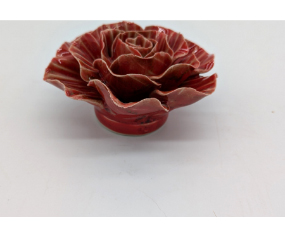 Sm Rufled Rose Ceramic Flower