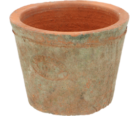 Small Aged Terra Rnd Flwr Pot