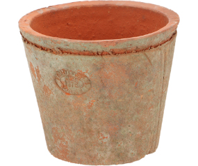 Large Aged Terra Rnd Flwr Pot