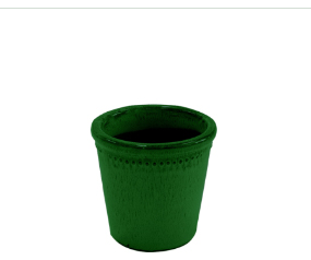 Med Glazed Flower Pot, Green
