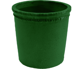 XLrg Glazed Flower Pot, Green