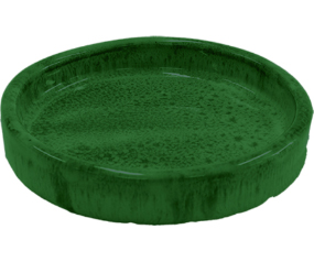 Medium Glazed Saucer Green