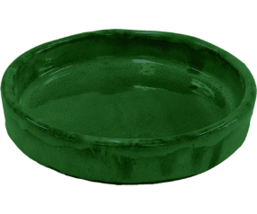 Large Glazed Saucer Green