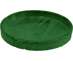 Xlarge Glazed Saucer Green