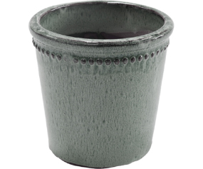 Small Glazed Flower Pot Gray
