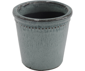Medium Glazed Flower Pot Gray