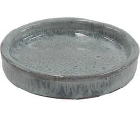 Small Glazed Saucer Gray
