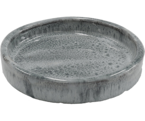 Medium Glazed Saucer Gray