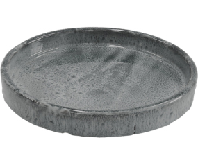 Xlarge Glazed Saucer Gray