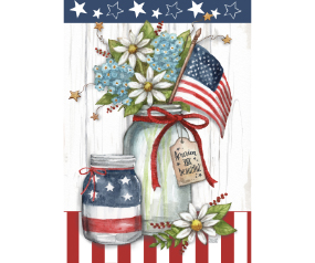 Patriotic Mason Jars Garden