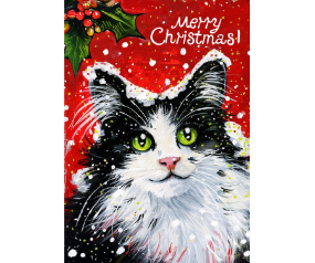 Christmas Cat Cheer Gardn Flag