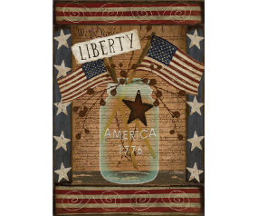 Mason Jar Americana Gardn Flag