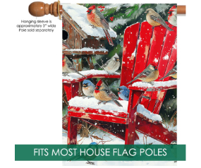 Snowy Adirondack Birds House