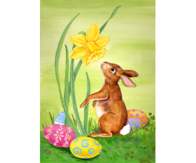 Bunny Daffodil House Flag