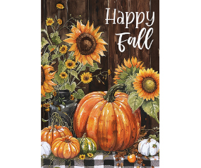 Happy Harvest House Flag