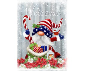 Patrtc Christms Gnom Hous Flag
