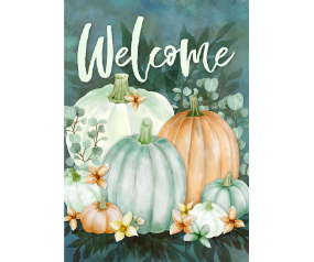 Pastel Pumpkins House Flag