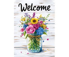 Mason Jar Bouquet House Flag