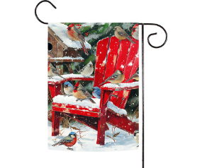 Snowy Adrondck Birds GF on Std