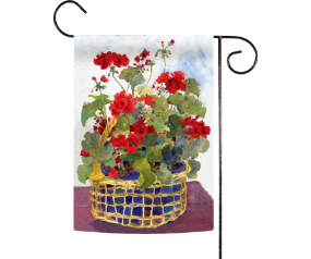 Red Geraniums GF on Stand