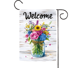 Mason Jar Bouquet GF on Stand
