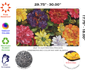 Zippy Zinnias Doormat