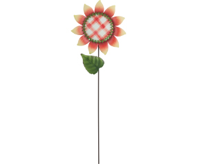 Sunflower Plant Pick White