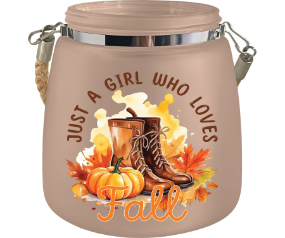 LED Harvest Glass Jar Girl