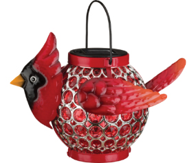Crystal Solar Lantern Cardinal