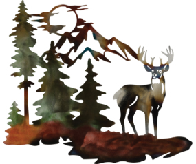 Metallic Lodge Wall Decor Deer